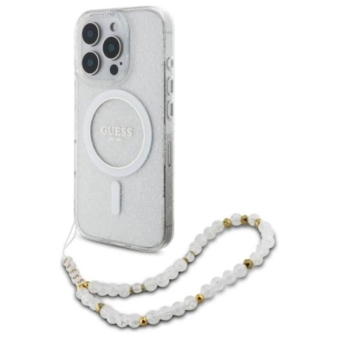 Etui na telefon Guess GUHMP16LHGCRELST iPhone 16 Pro MagSafe transparentne