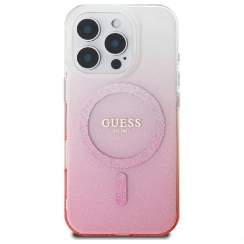 Etui na telefon Guess GUHMP16LHGRCELP iPhone 16 Pro MagSafe różowy