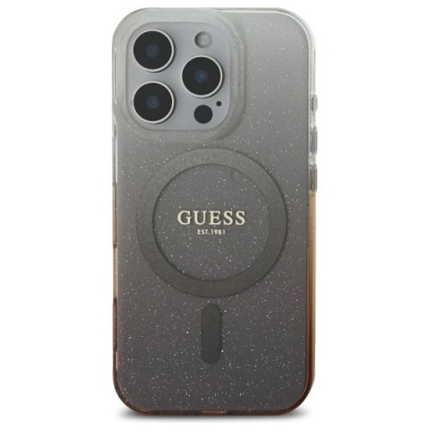 Etui na telefon Guess GUHMP16LHGRCELW iPhone 16 Pro MagSafe brązowe