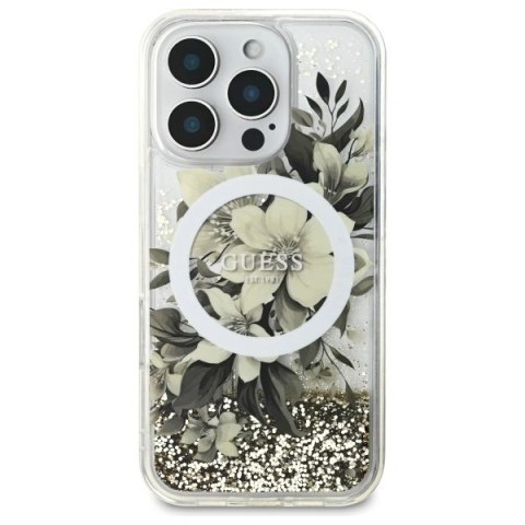 Etui na telefon Guess GUHMP16LLFMWTE iPhone 16 Pro MagSafe beżowe