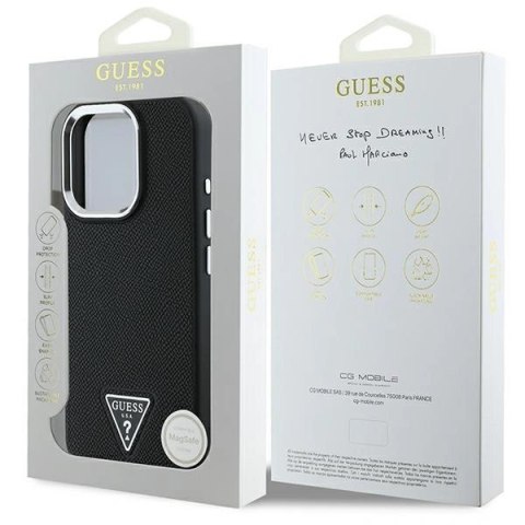 Etui na telefon Guess GUHMP16LPGTSPSK Apple iPhone 16 Pro MagSafe czarny