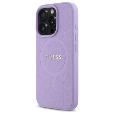 Etui na telefon Guess GUHMP16LPSAHMCU iPhone 16 Pro MagSafe fioletowe