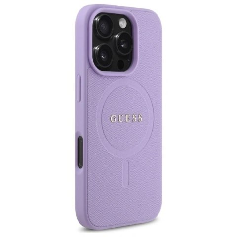 Etui na telefon Guess GUHMP16LPSAHMCU iPhone 16 Pro MagSafe fioletowe