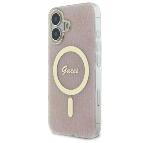 Etui Guess GUHMP16MH4STP Apple iPhone 16 Plus hardcase IML 4G MagSafe różowy/pink