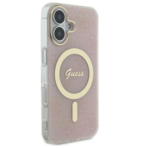 Etui Guess GUHMP16MH4STP Apple iPhone 16 Plus hardcase IML 4G MagSafe różowy/pink