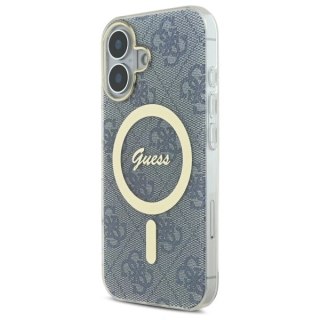 Etui na telefon Guess GUHMP16SH4STB iPhone 16 MagSafe niebieskie