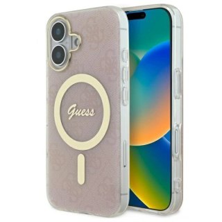 Etui na telefon Guess GUHMP16SH4STP iPhone 16 MagSafe różowy/pink