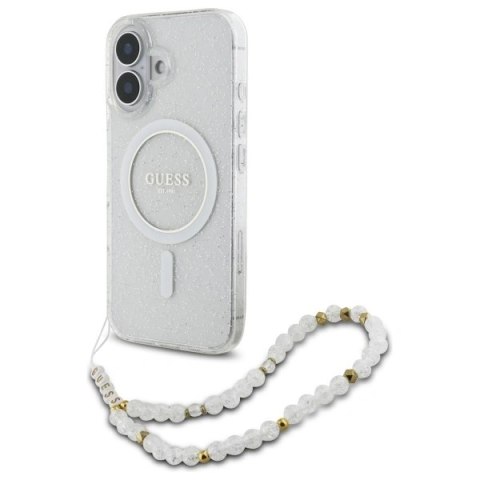 Etui na telefon Guess GUHMP16SHGCRELST iPhone 16 MagSafe transparentne