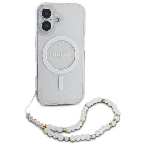 Etui na telefon Guess GUHMP16SHGCRELST iPhone 16 MagSafe transparentne