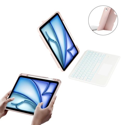 Etui Tech-Protect SmartCase Mag Pen + Keyboard Apple iPad Air 10.9 2020/2022 (4. i 5. gen) / iPad Air 11 2024 (6. gen) Pink