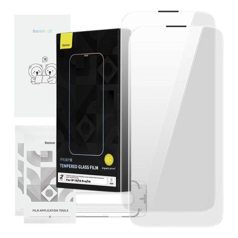 Szkło hartowane Baseus Corning Apple iPhone 14/13/13 Pro z filtrem przeciwpyłowym