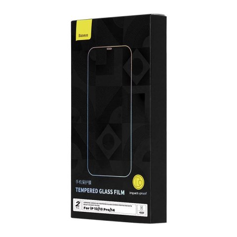 Szkło hartowane Baseus Corning Apple iPhone 14/13/13 Pro z filtrem przeciwpyłowym