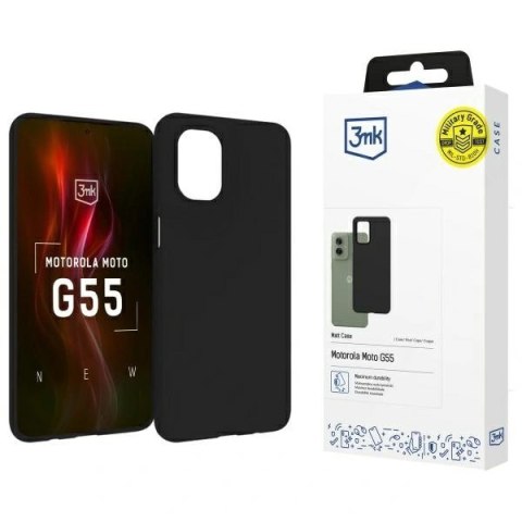 Etui 3MK Matt Case Motorola Moto G55 5G czarny/black