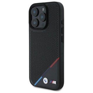 Etui BMW BMHMP16X23PUPDK Apple iPhone 16 Pro Max hardcase M Perforated Tricolor Line MagSafe czarny/black