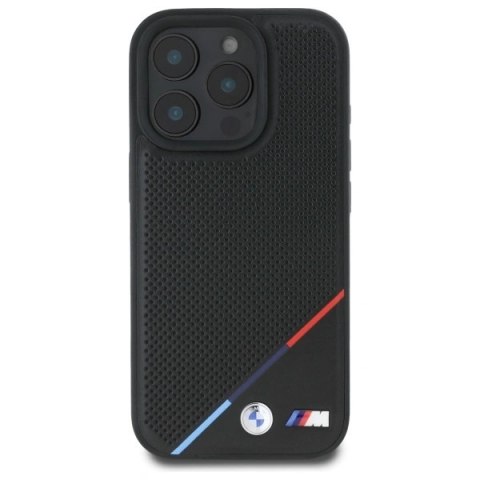 Etui BMW BMHMP16X23PUPDK Apple iPhone 16 Pro Max hardcase M Perforated Tricolor Line MagSafe czarny/black