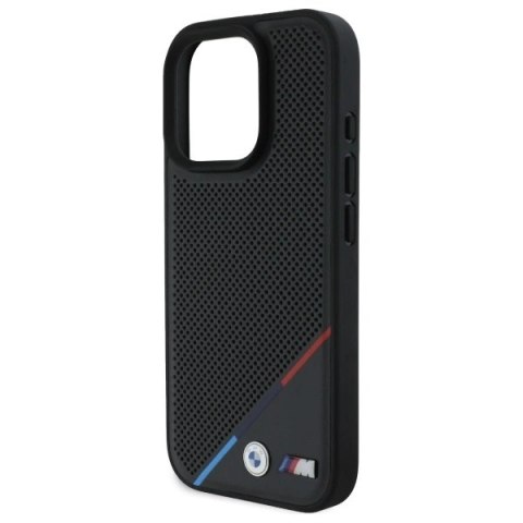 Etui BMW BMHMP16X23PUPDK Apple iPhone 16 Pro Max hardcase M Perforated Tricolor Line MagSafe czarny/black