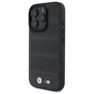 Etui BMW BMHMP16X23PUSPK Apple iPhone 16 Pro Max hardcase M Perforated And Stitched Line MagSafe czarny/black