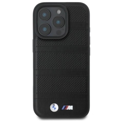 Etui BMW BMHMP16X23PUSPK Apple iPhone 16 Pro Max hardcase M Perforated And Stitched Line MagSafe czarny/black