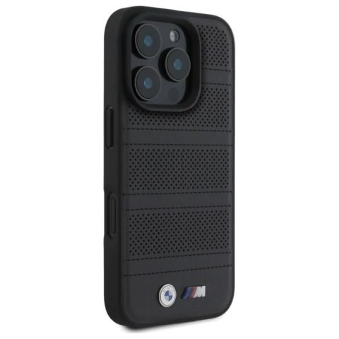 Etui BMW BMHMP16X23PUSPK Apple iPhone 16 Pro Max hardcase M Perforated And Stitched Line MagSafe czarny/black