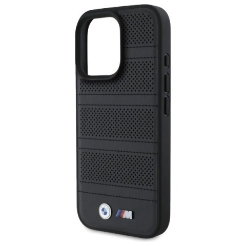 Etui BMW BMHMP16X23PUSPK Apple iPhone 16 Pro Max hardcase M Perforated And Stitched Line MagSafe czarny/black