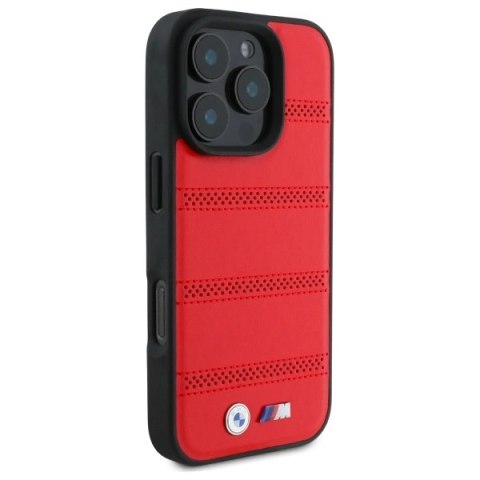 Etui BMW BMHMP16X23PUSPR Apple iPhone 16 Pro Max hardcase M Perforated And Stitched Line MagSafe czerwony/red