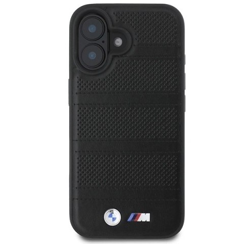 Etui BMW BMHMP16S23PUSPK Apple iPhone 16 hardcase M Perforated And Stitched Line MagSafe czarny/black