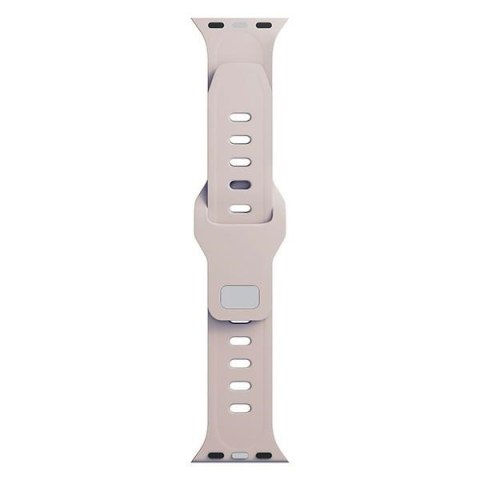 Pasek 3MK Silicone Watch Strap Apple Watch 4/5/6/7/8/9/SE/Ultra 42/44/45/49mm różowobeżowy/latte