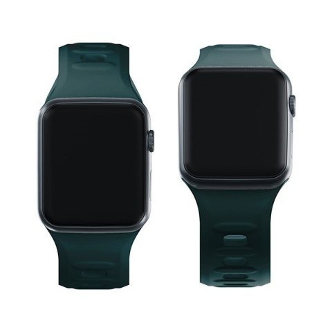 Pasek 3MK Silicone Watch Strap Apple Watch 4/5/6/7/8/9/SE/Ultra 42/44/45/49mm zielony/evergreen