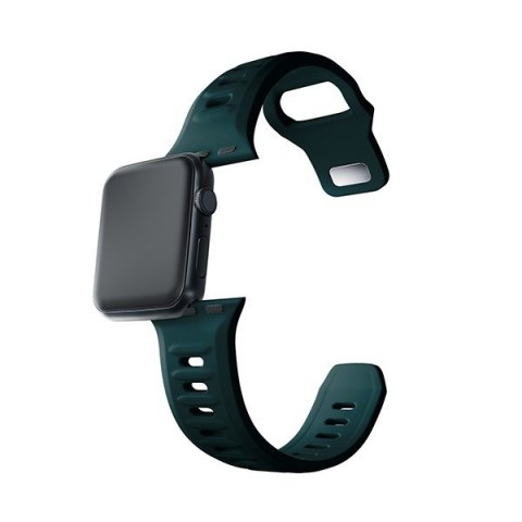 Pasek 3MK Silicone Watch Strap Apple Watch 4/5/6/7/8/9/SE/Ultra 42/44/45/49mm zielony/evergreen