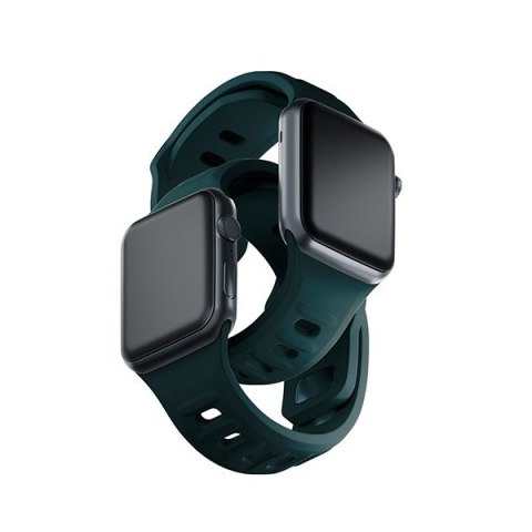 Pasek 3MK Silicone Watch Strap Apple Watch 4/5/6/7/8/9/SE/Ultra 42/44/45/49mm zielony/evergreen