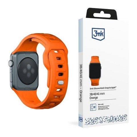 Pasek 3MK Silicone Watch Strap Apple Watch 4/5/6/7/SE/8/9/10 40/41/42mm pomarańczowy/orange