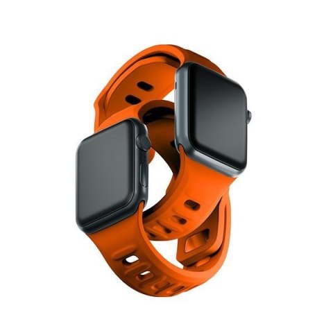 Pasek 3MK Silicone Watch Strap Apple Watch 4/5/6/7/SE/8/9/10 40/41/42mm pomarańczowy/orange