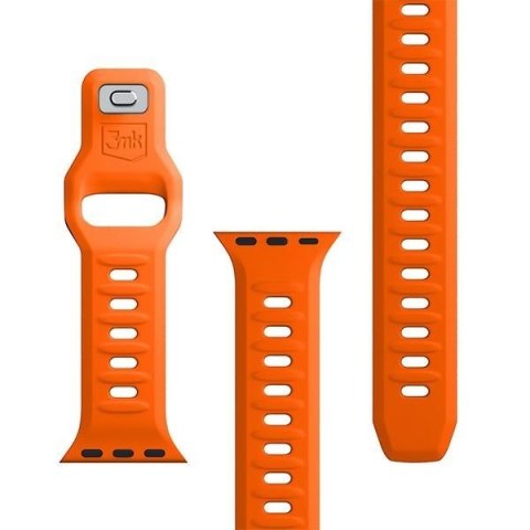 Pasek 3MK Silicone Watch Strap Apple Watch 4/5/6/7/SE/8/9/10 40/41/42mm pomarańczowy/orange