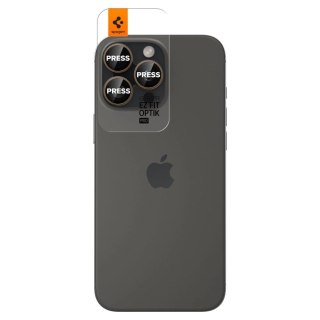 Szkło hartowane na aparat Spigen GLAS.tR Ez Fit Optik Pro Camera Protector Apple iPhone 16 Pro / Pro Max Desert Titanium [2 PACK