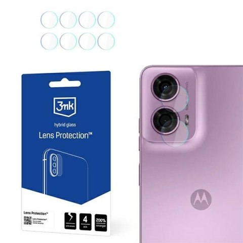 Szkło hybrydowe na obiektyw aparatu 3MK Lens Protect Motorola Moto G24 [4 PACK]