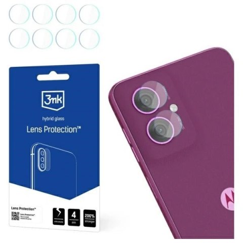 Szkło hybrydowe na obiektyw aparatu 3MK Lens Protect Motorola Moto G55 5G [4 PACK]