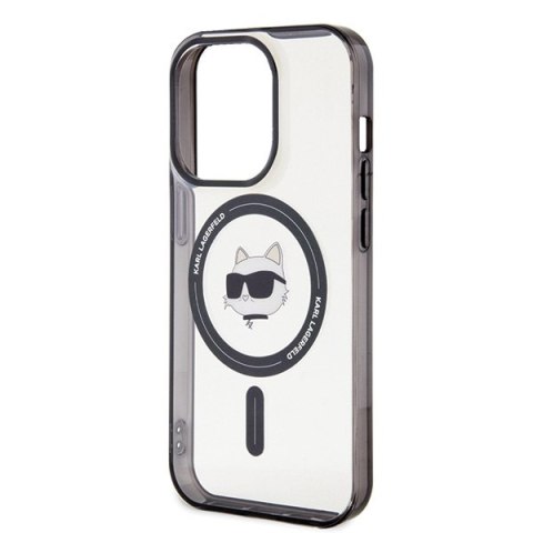 Etui Karl Lagerfeld KLHMP15LHCHNOTK Apple iPhone 15 Pro hardcase IML Choupette`s Head MagSafe transparent