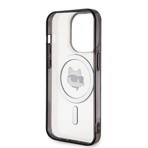 Etui Karl Lagerfeld KLHMP15LHCHNOTK Apple iPhone 15 Pro hardcase IML Choupette`s Head MagSafe transparent