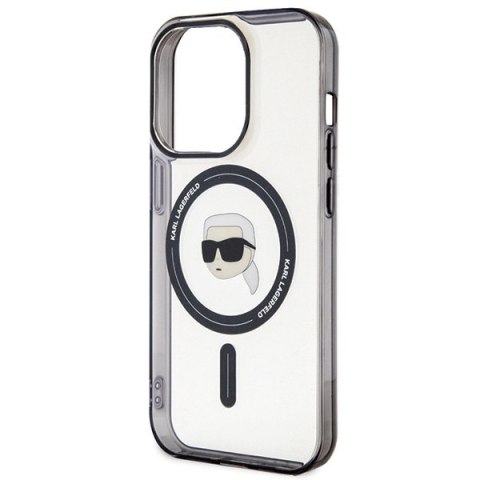 Etui Karl Lagerfeld KLHMP15LHKHNOTK Apple iPhone 15 Pro hardcase IML Karl`s Head MagSafe transparent