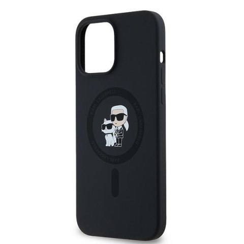 Etui Karl Lagerfeld KLHMP13LSCMKCRHK Apple iPhone 13 / 13 Pro hardcase Silicone Karl & Choupette MagSafe czarny/black