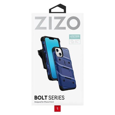 Etui ZIZO BOLT Series Apple iPhone 14 + szkło (niebieski)