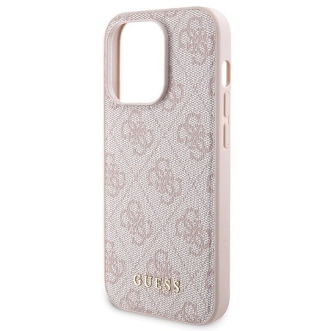 Zestaw Guess GUBPM5P14L4GEMGP Apple iPhone 14 Pro hardcase + Powerbank 5000mAh MagSafe 4G Metal Logo różowy/pink