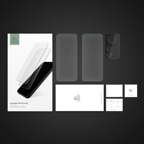 Szkło hartowane + na obiektywy aparatu Tech-Protect Supreme Set Xiaomi Redmi Note 12s Clear [2+1 PACK]