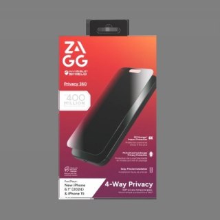 Szkło prywatyzujące ZAGG InvisibleShield Glass Elite Privacy 360 Apple iPhone 15 / 16