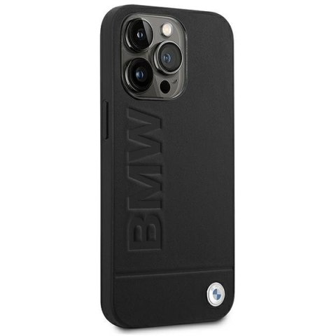 Etui BMW BMHCP14XSLLBK Apple iPhone 14 Pro Max czarny/black Leather Stamp