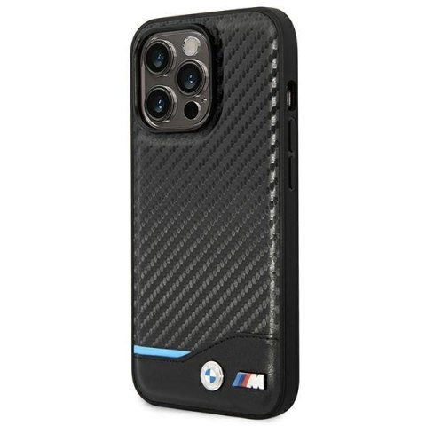 Etui BMW BMHCP14L22NBCK Apple iPhone 14 Pro czarny/black Leather Carbon