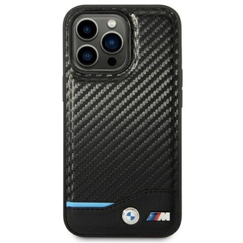 Etui BMW BMHCP14L22NBCK Apple iPhone 14 Pro czarny/black Leather Carbon