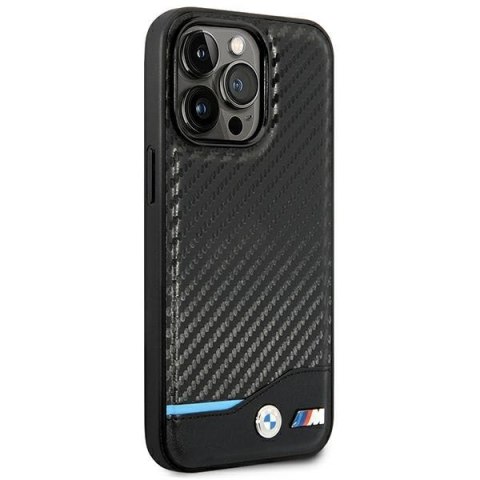 Etui BMW BMHCP14L22NBCK Apple iPhone 14 Pro czarny/black Leather Carbon