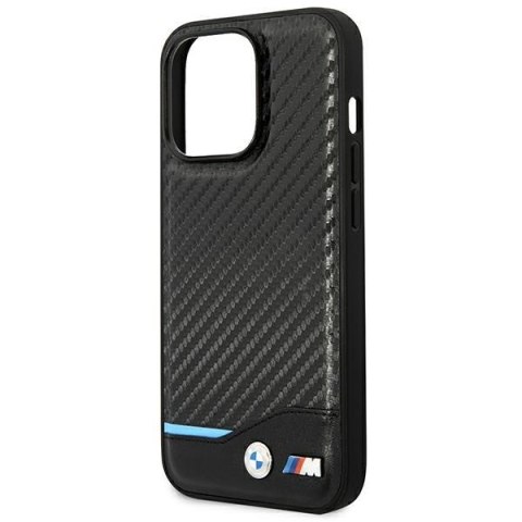 Etui BMW BMHCP14L22NBCK Apple iPhone 14 Pro czarny/black Leather Carbon