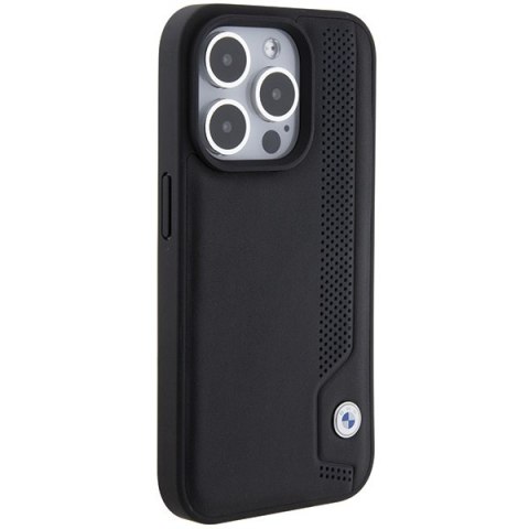 Etui BMW BMHCP15X22RBDK Apple iPhone 15 Pro Max hardcase Leather Blue Dots czarny/black